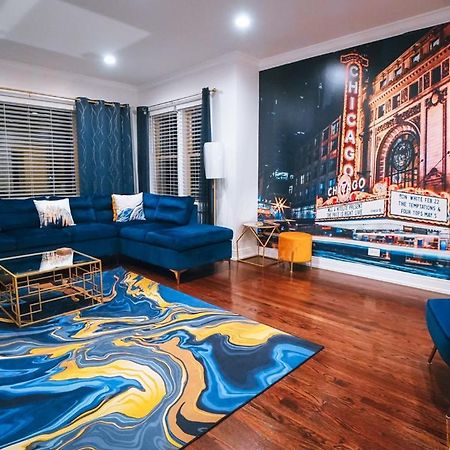 The Blue Golden Luxury Modern 3- Bedroom Apartment In Chicago Kültér fotó