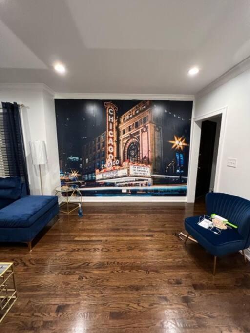 The Blue Golden Luxury Modern 3- Bedroom Apartment In Chicago Kültér fotó