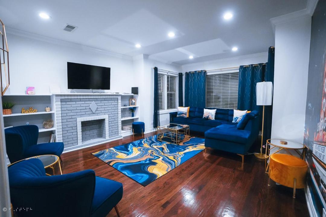 The Blue Golden Luxury Modern 3- Bedroom Apartment In Chicago Kültér fotó